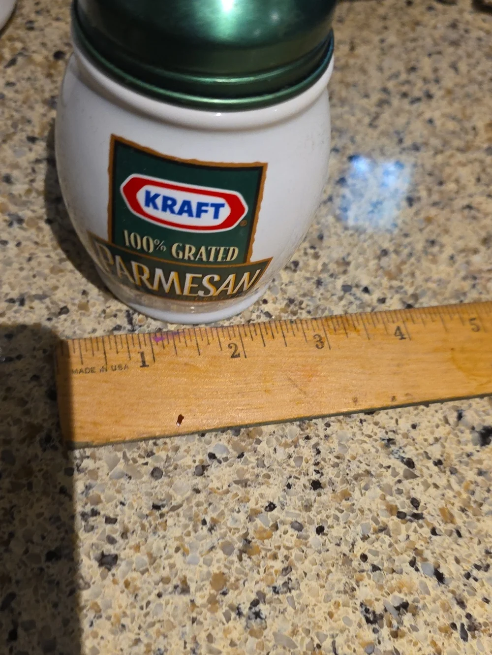 White and Green Parmesan Cheese Shaker - Decorative Home Accent